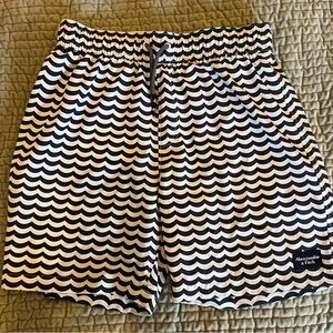 Abercrombie & Fitch Blue and White Wave Pattern Shorts